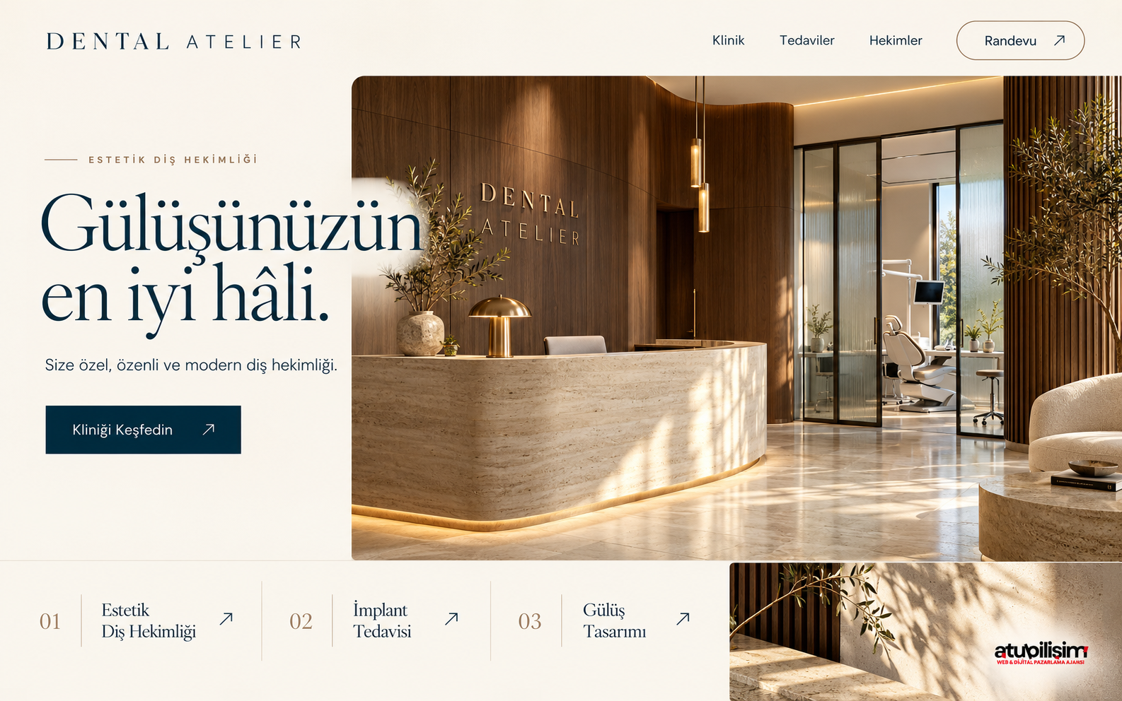 Diş ve Sağlık Klinikleri için Web Tasarım