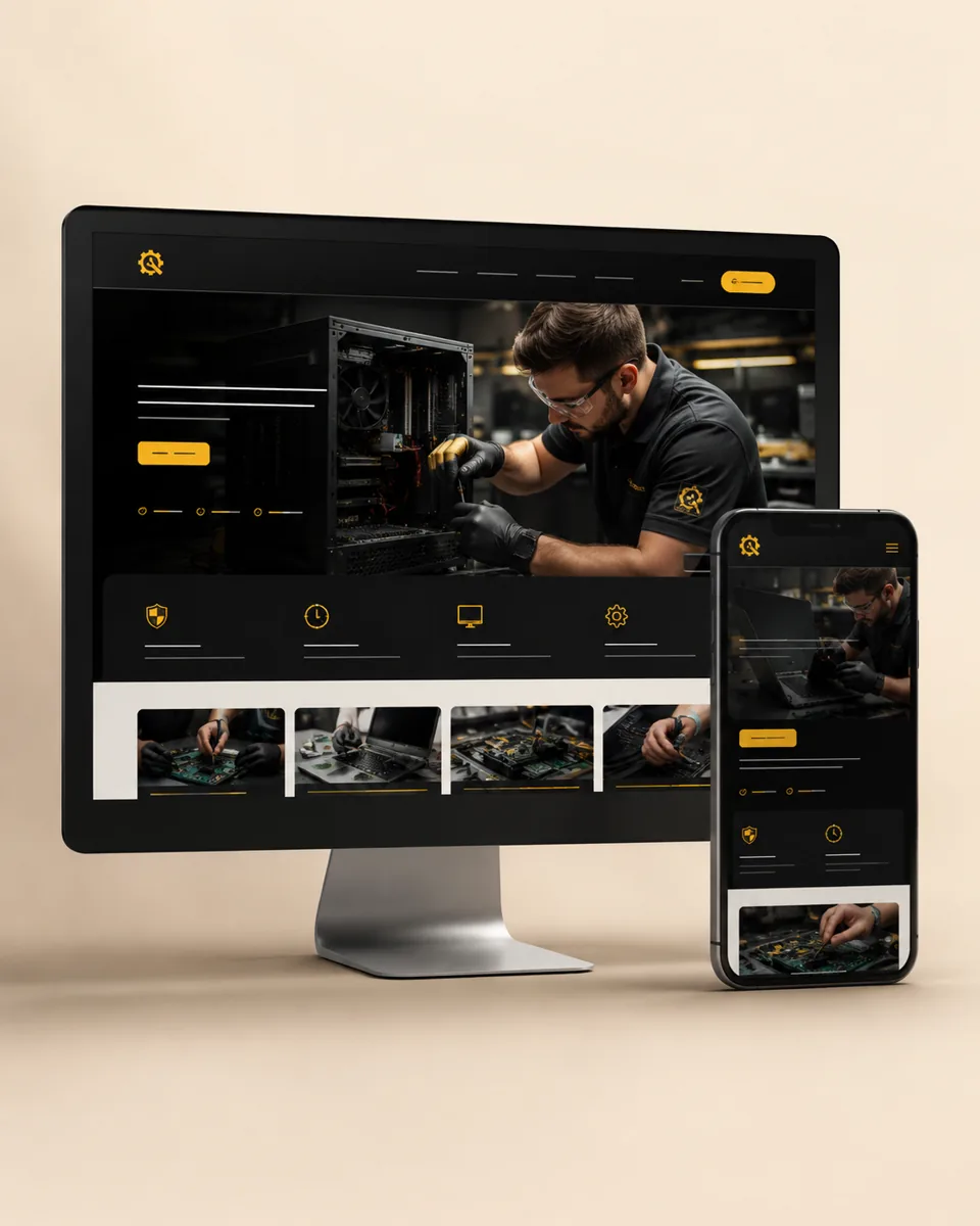 Bilgisayar Teknik Servis Web Sitesi web tasarım örneği
