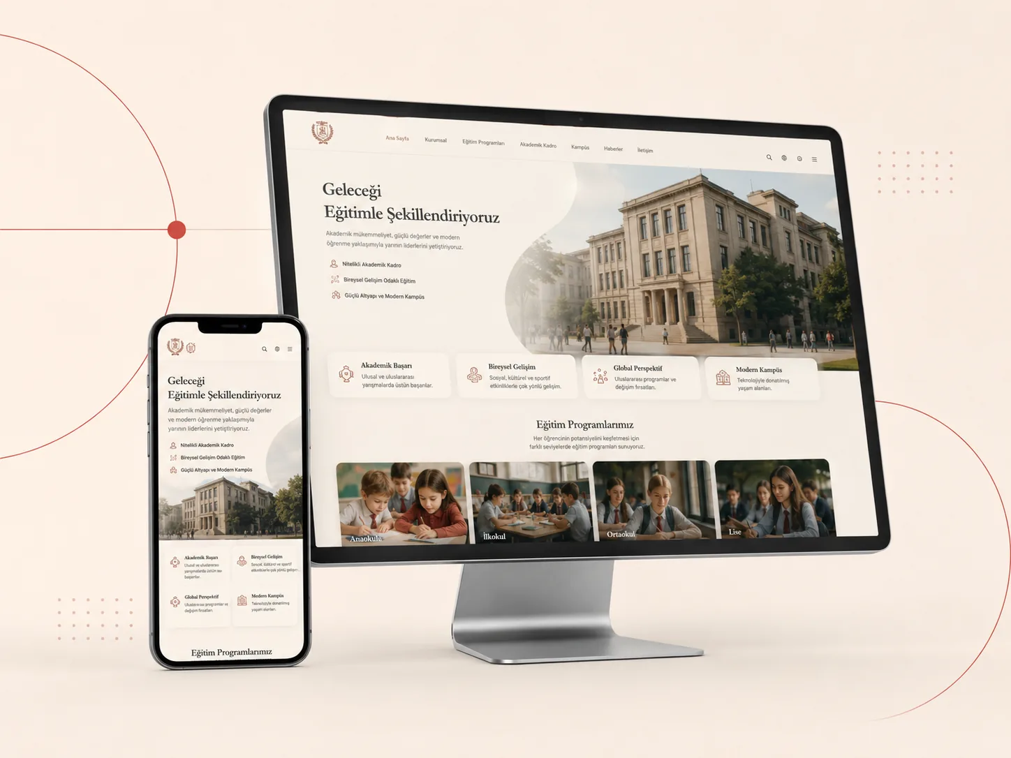 Eğitim Kurumu Web Sitesi web tasarım örneği