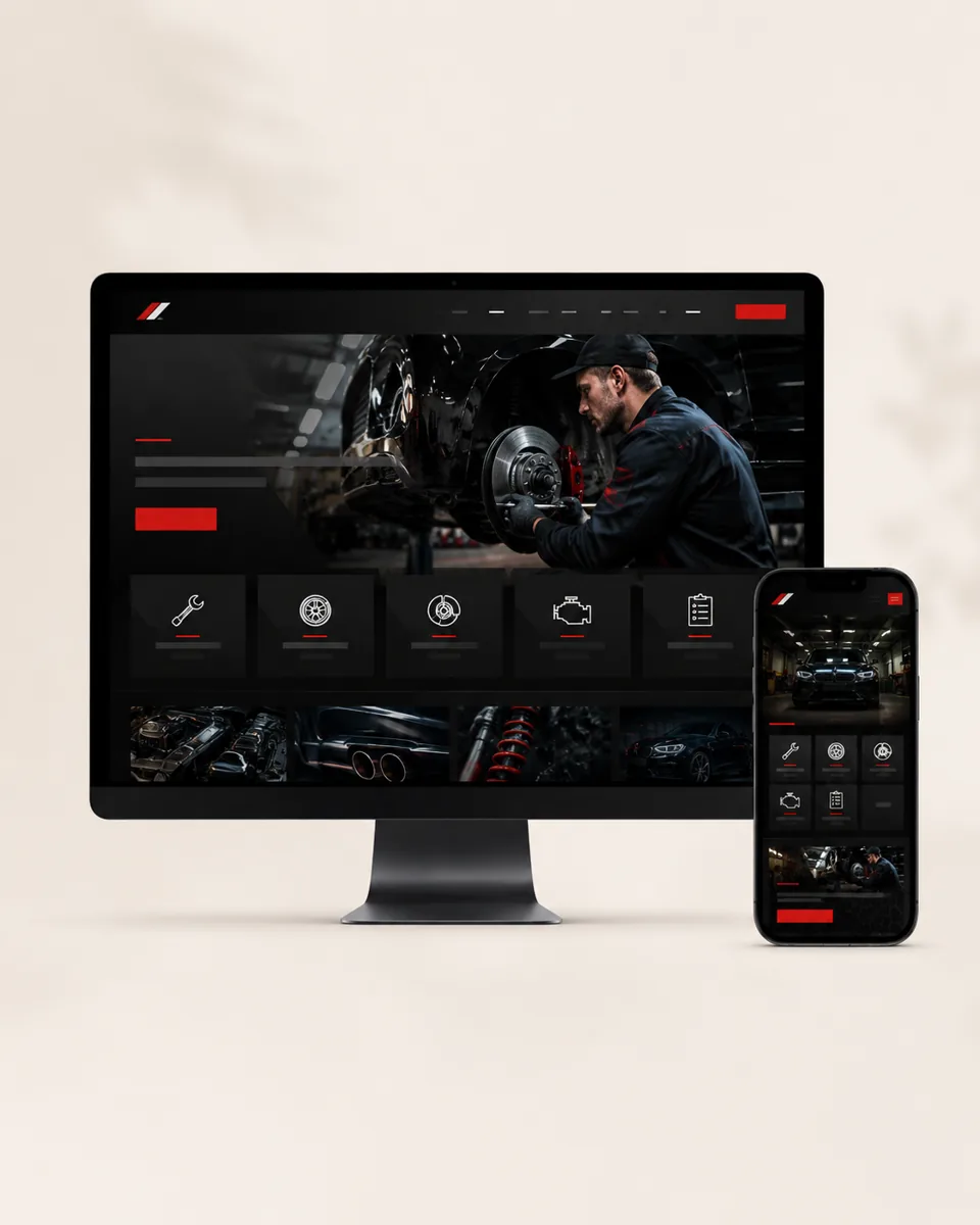 Oto Servis Web Sitesi web tasarım örneği