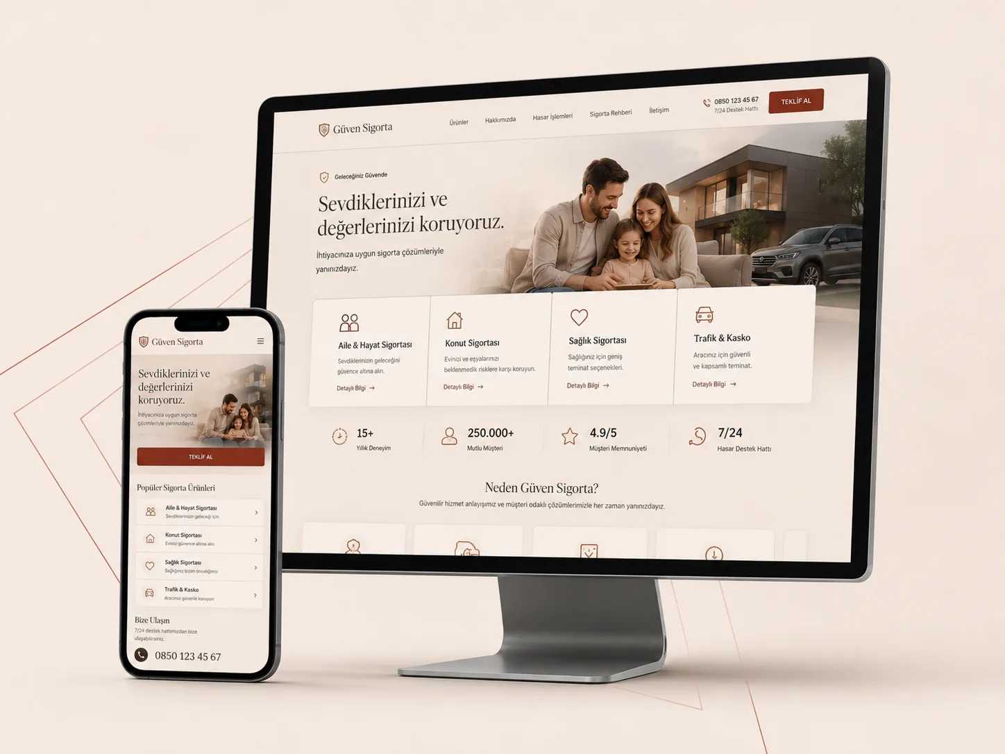 Sigorta Web Sitesi web tasarım örneği